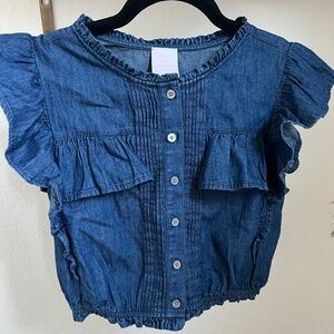gap/LoveShackFancy colab denim top, girls youth XL